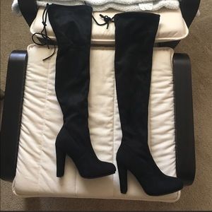 Black over the knee boots